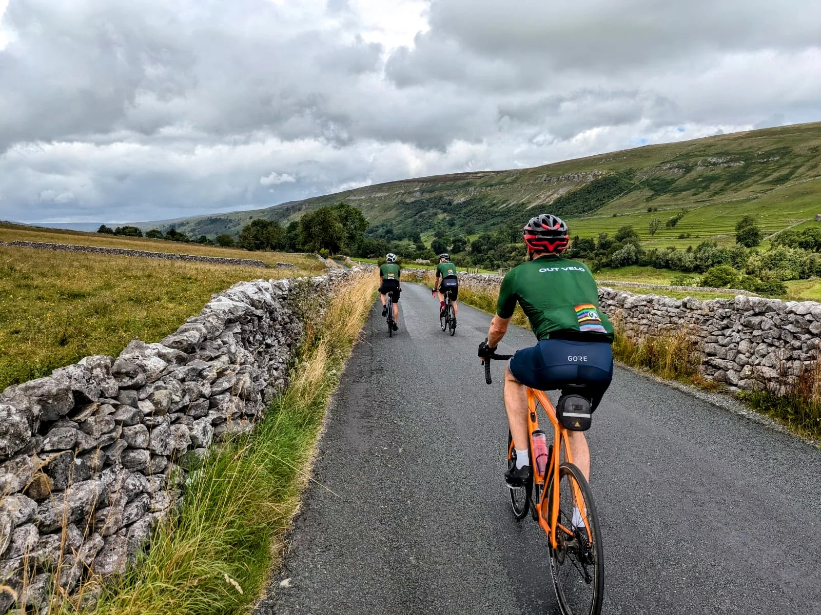 Out Velo riders exploring Littondale in the Yorkshire Dales