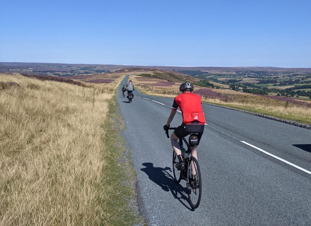 Riders crossing the open Yorkshire Moors
